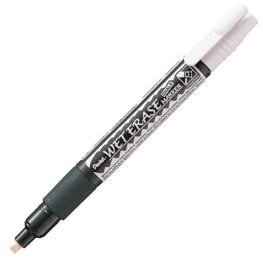 Pentel Arts Wet Erase Chalk Marker, Small Chisel Tip, White Ink – Wet Erase Marker | Pentel Stationery of Canada Ltd.
