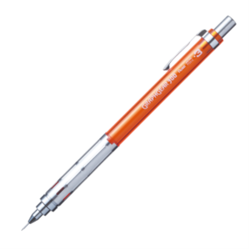GraphGear 300 Mechancial Drafting Pencil (0.3mm), Orange Accents – Mechanical Pencil | Pentel Stationery of Canada Ltd.
