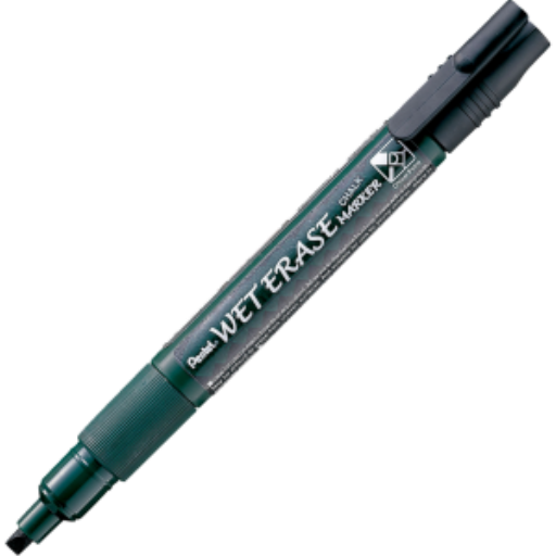 Pentel Arts Wet Erase Chalk Marker, Small Chisel Tip, Black Ink – Wet Erase Marker | Pentel Stationery of Canada Ltd.