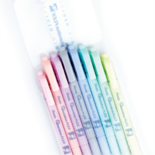 Illumina Flex Liquid Highlighter, Dual Tip - Chisel and Bullet, Pastel Colours 8PC Assorted Pack – Highlighter | Pentel Stationery of Canada Ltd.