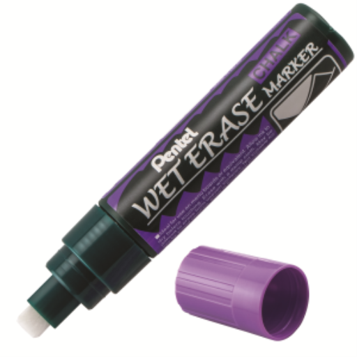 Pentel Arts Wet Erase Chalk Marker, Jumbo Chisel Tip, Violet Ink – Wet Erase Marker | Pentel Stationery of Canada Ltd.
