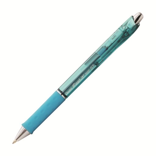 Feel-It! Retractable Ballpoint Pen, (0.7mm), Sky Blue Ink – Ballpoint Pen | Pentel Stationery of Canada Ltd.