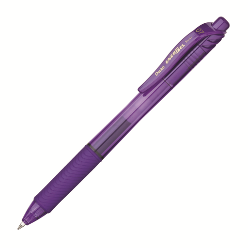EnerGel-X Retractable Gel Roller, (0.7mm) Metal Tip, Violet Ink – Gel Roller Pen | Pentel Stationery of Canada Ltd.