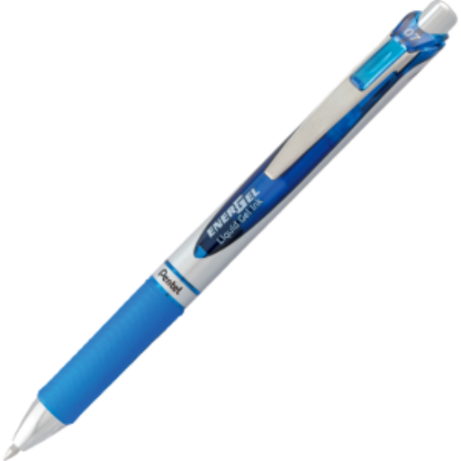 EnerGel Retractable Gel Roller, (0.7mm) Metal Tip, Blue Ink – Gel Roller Pen | Pentel Stationery of Canada Ltd.