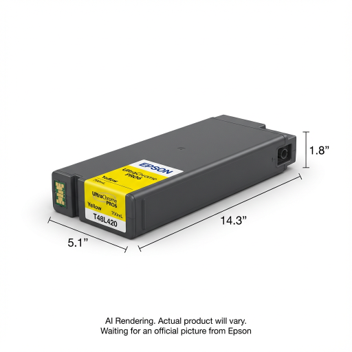Epson T48L420 Genuine UltraChrome PRO6 Yellow Ink – 700 mL