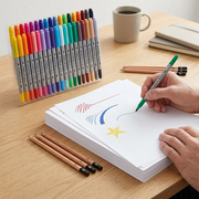 72-Pack Double Ended Fibre Tip Pens