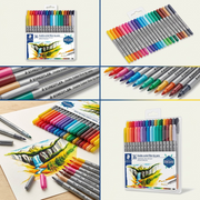 72-Pack Double Ended Fibre Tip Pens