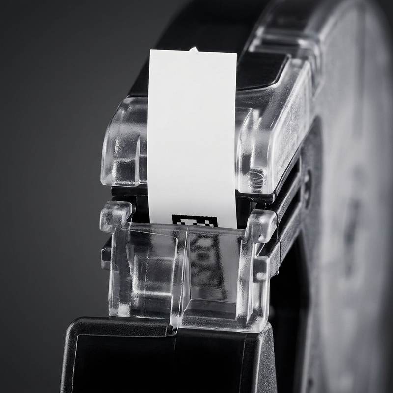 DYMO LT Plastic Labels for LetraTag Label Makers, Black Print on White Labels, 1/2" x 13-Foot Roll