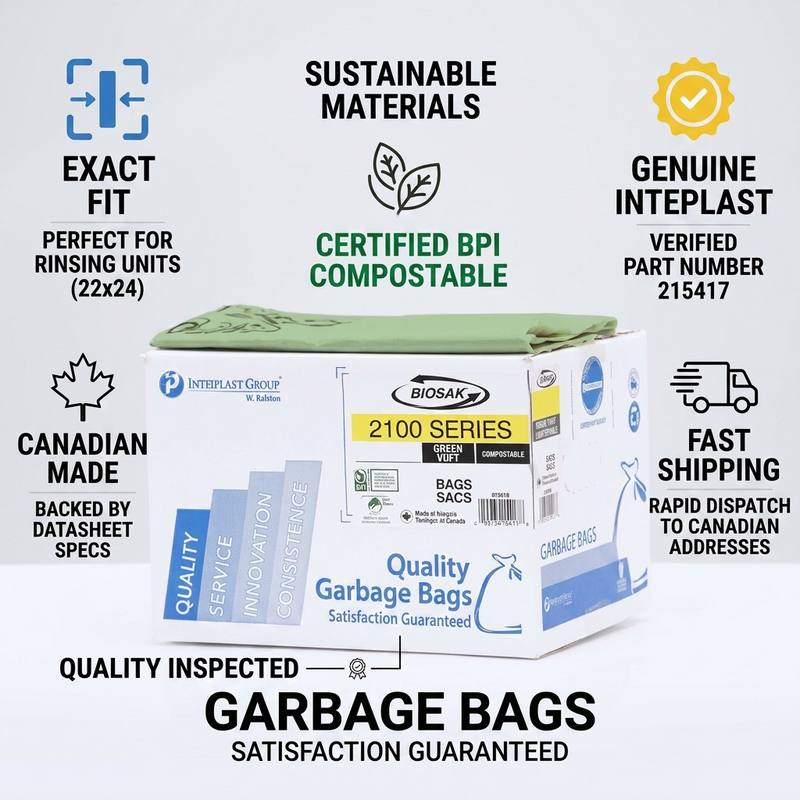 22 x 24 Green 300 bags Compostable