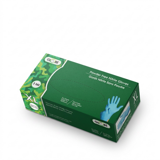 Nitrile Gloves Powder Free 3mil Sky Blue - X-Large  (box of 100)