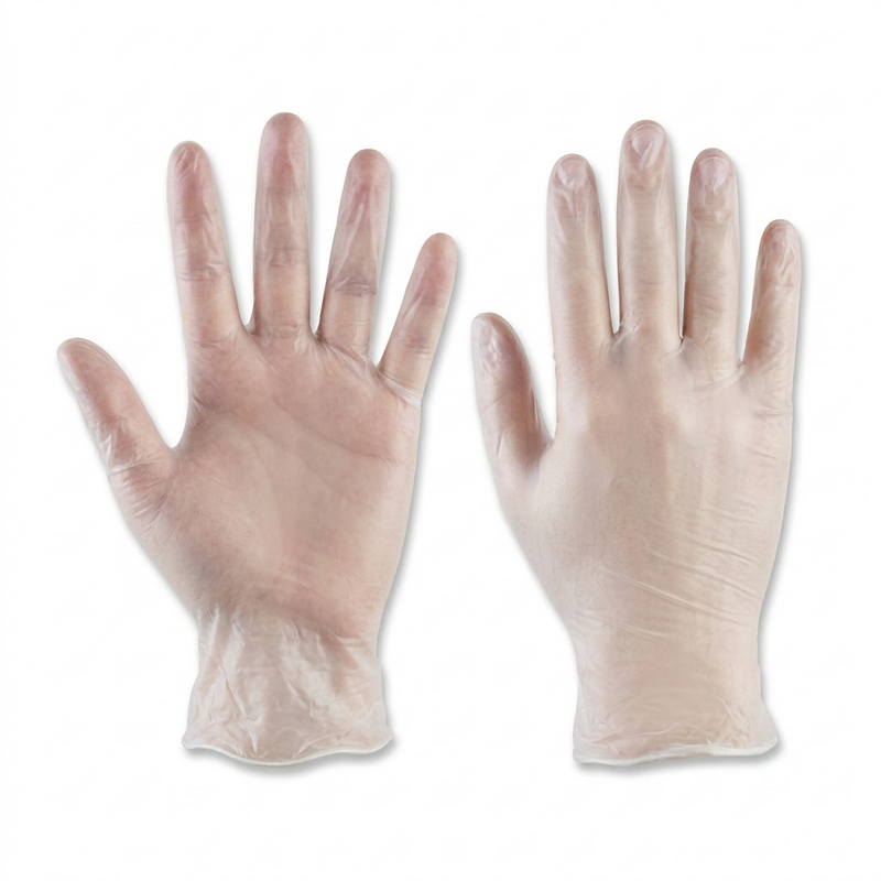 Vinyl Gloves Powder Free 4mil Clear Medical - Large 100/box