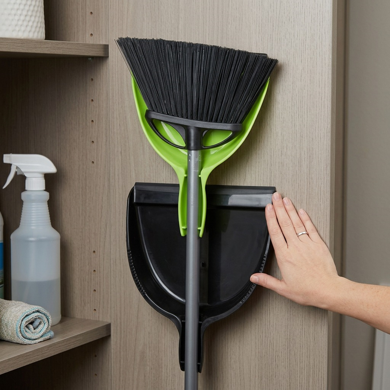 10" Angle Broom with 9" E-Z Clean Dustpan - Combo
