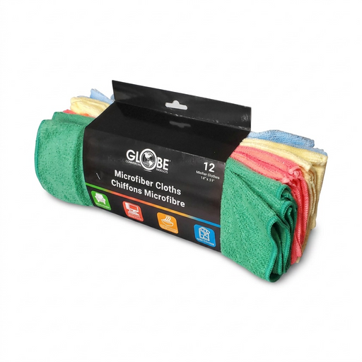 14"x14" Microfiber Assorted Colors Retail (12 Packs)