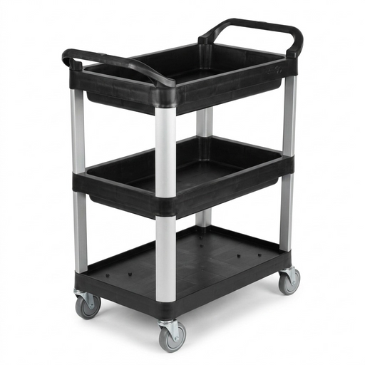 Utility Cart Small - Black 33"L x 17"W x 37H