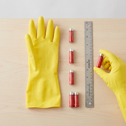 Rubber Gloves Flocklined? Yellow Small Extended Cuff - (12 pairs)