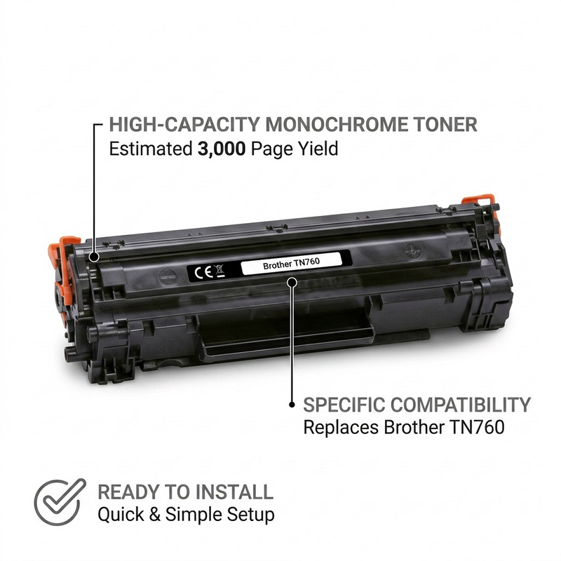 Elevate Imaging Compatible Brother TN760 - Monochrome 3000 Yield