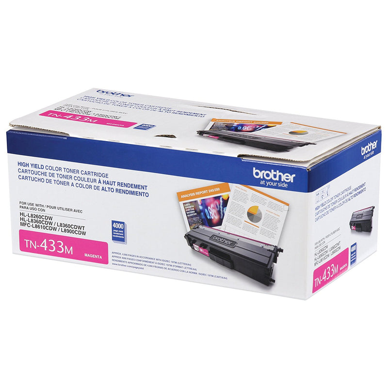 Brother TN433M Magenta Toner Cartridge, High Yield – Laser | Brother