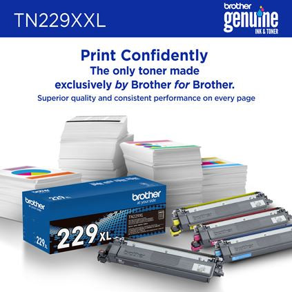 Brother Genuine TN229XXLC Super High Yield Cyan Toner Cartridge – Laser | Brother