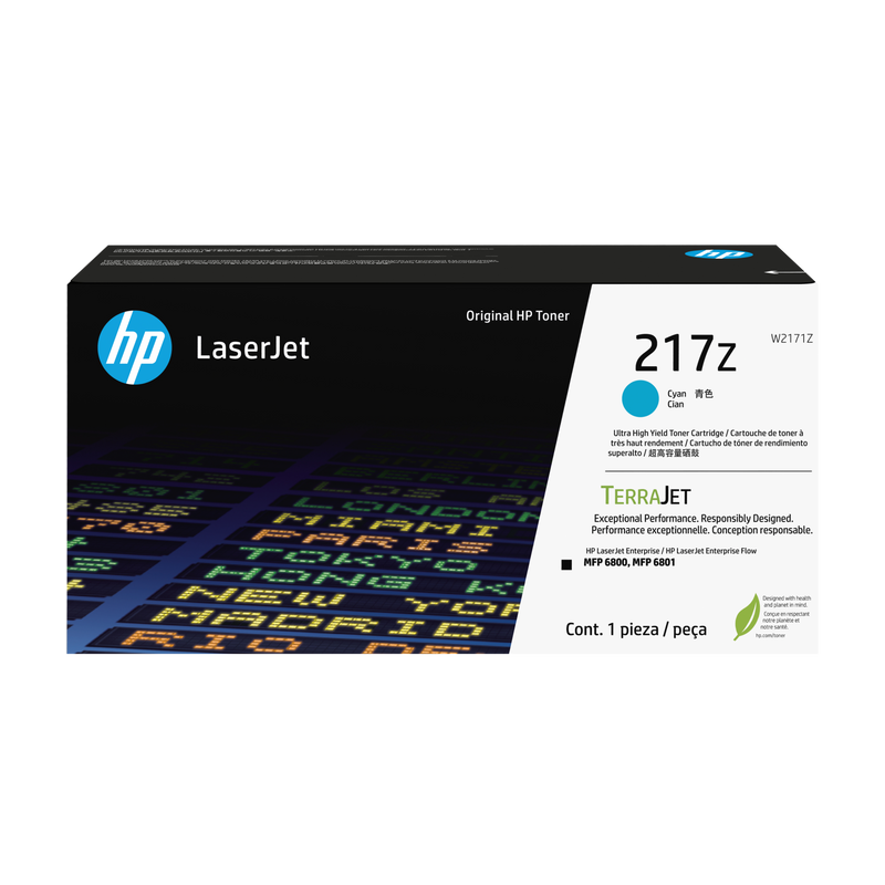 HP 217Z Ultra Yield Cyan Original LaserJet Toner Cartridge - W2171Z
