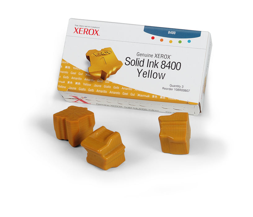 108R00607 Genuine Xerox Solid Ink 8400 Yellow (three Sticks) – Solid Ink | Xerox