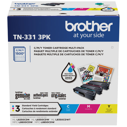 Brother TN331 3PK Standard-Yield Colour Toner Cartridge Multipack - Genuine TN331 3PK – Laser | Brother