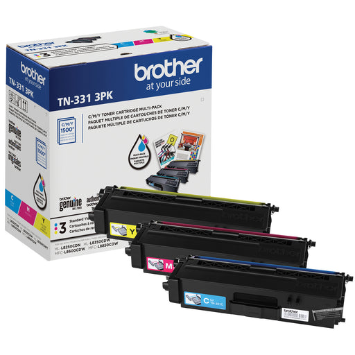 Brother TN331 3PK Standard-Yield Colour Toner Cartridge Multipack - Genuine TN331 3PK – Laser | Brother
