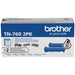 Brother Genuine TN760 2PK High-Yield Black Toner Cartridge Multipack – Laser | Brother