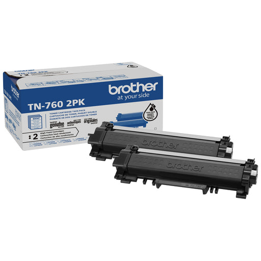Brother Genuine TN760 2PK High-Yield Black Toner Cartridge Multipack – Laser | Brother