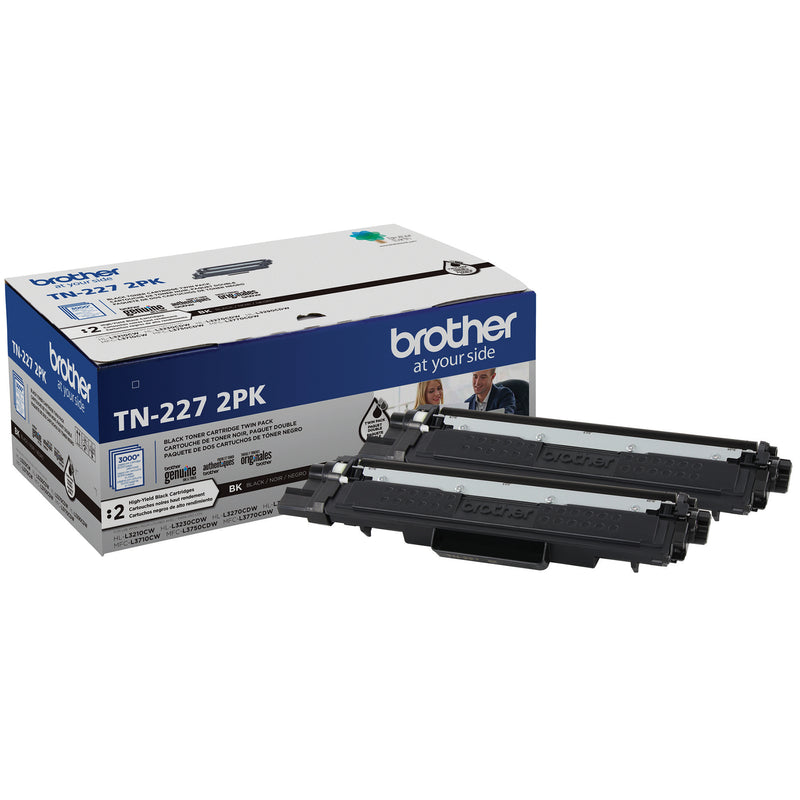 Brother TN227 High Yield Black Toner Cartridges, 2 Pack – Laser | Brother