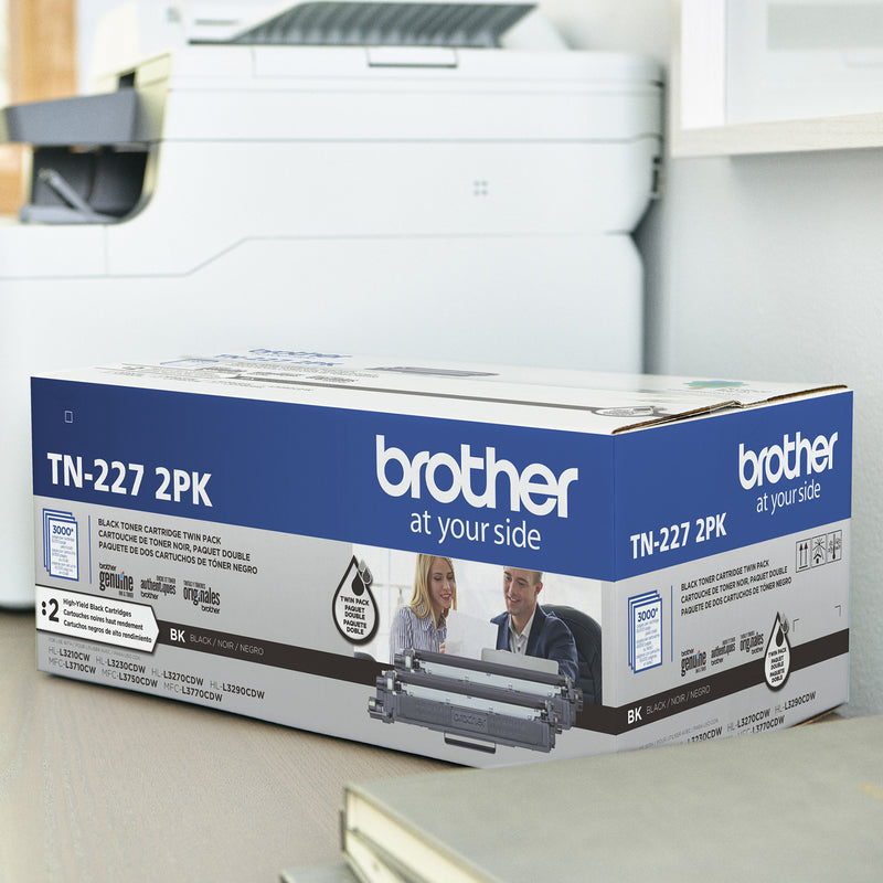 Brother TN227 High Yield Black Toner Cartridges, 2 Pack – Laser | Brother