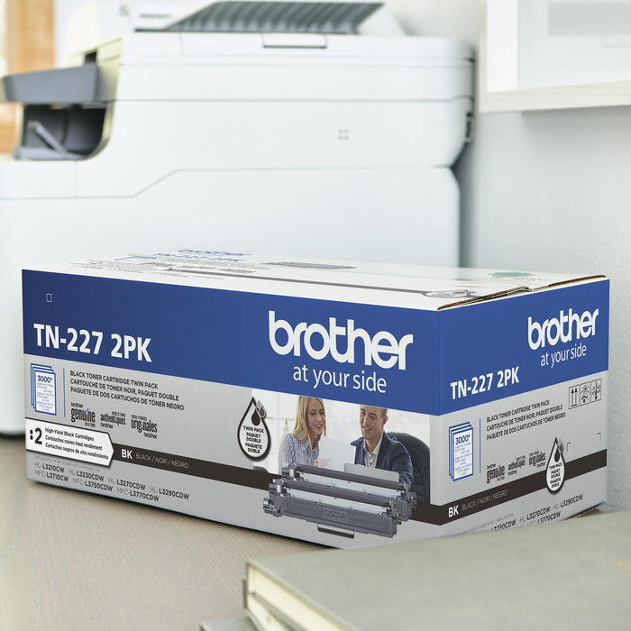Brother TN227 High Yield Black Toner Cartridges, 2 Pack – Laser | Brother