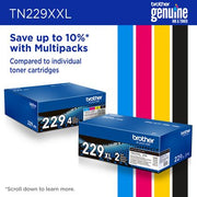 Brother Genuine TN229XXLC Super High Yield Cyan Toner Cartridge – Laser | Brother