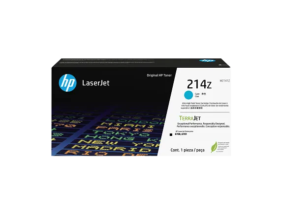 HP 214Z Ultra High Yield Cyan Original LaserJet Toner Cartridge - W2141Z