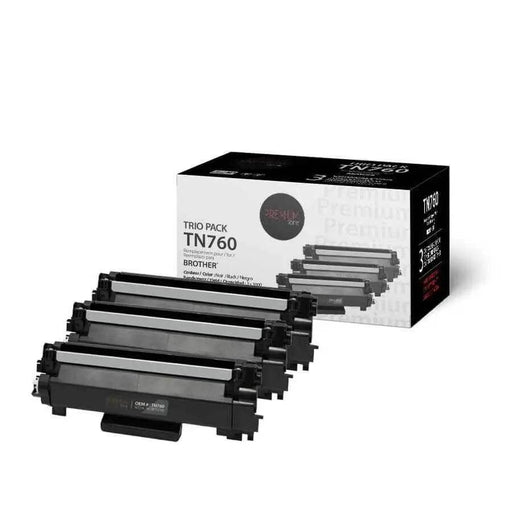 Brother TN760 High-Yield Toner Trio Pack for 3,000 Pages - Brother TN760 3 Pack – Toners | Vonex