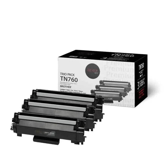Brother TN760 High-Yield Toner Trio Pack for 3,000 Pages - Brother TN760 3 Pack – Toners | Vonex