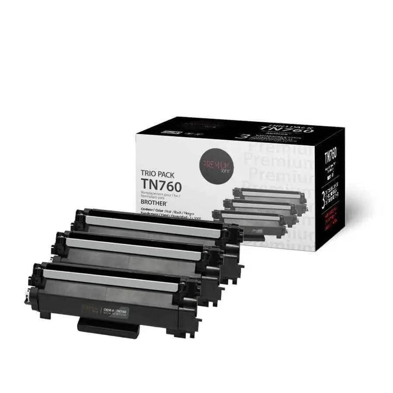 Brother TN760 High-Yield Toner Trio Pack for 3,000 Pages - Brother TN760 3 Pack – Toners | Vonex